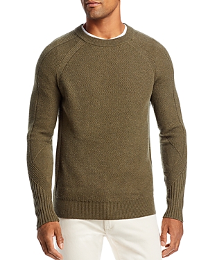 Michael Kors Mixed Stitch Regular Fit Sweater In Olive