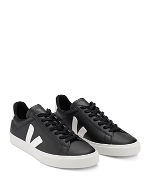 Veja Men's Campo Low Top Sneakers In Black/white