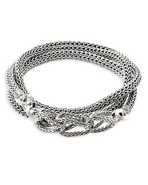 JOHN HARDY SILVER CHAIN CLASSIC ASLI TRANSFORMABLE LINK BRACELET