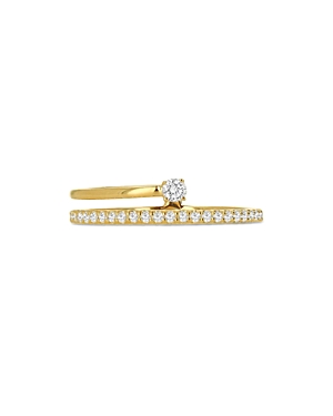 Rachel Reid 14k Yellow Gold Diamond Split Stack Ring