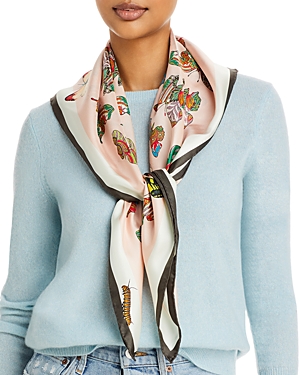 Echo Give Me Butterflies Silk Scarf In Blush