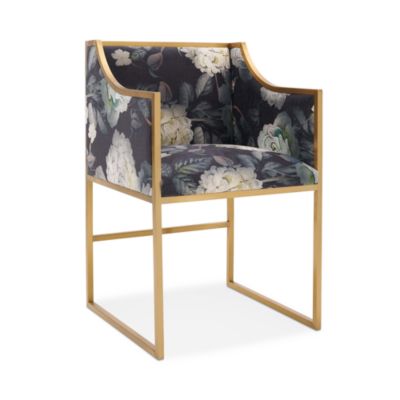 TOV Furniture - Atara Floral Velvet Gold Tone Frame Chair