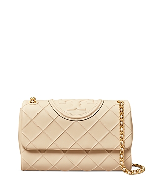 Tory Burch Fleming Soft Small Convertible Shoulder Bag In New Cream/brass