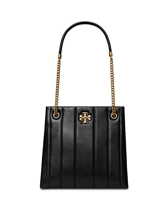 tory burch black leather tote bag