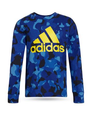 Adidas Boys' Core Camo Long Sleeve Graphic Logo Tee - Little Kid |  Bloomingdale's