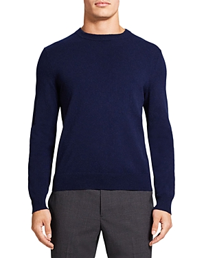 Theory Hilles Crewneck Cashmere Sweater In Light Baltic