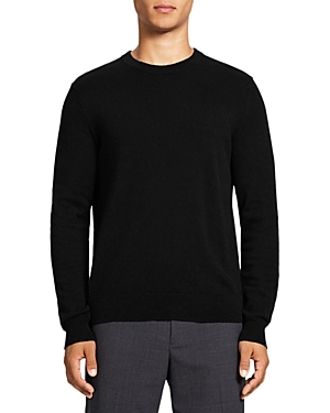 Theory Hilles Cashmere Knit Crewneck Sweater In Black