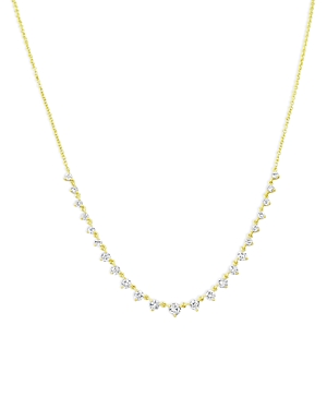 Meira T 14K Gold Three Prong Diamond Tennis Chain Necklace, 18
