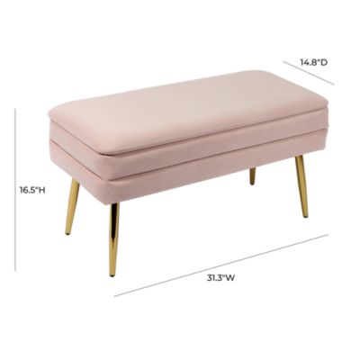 Ziva Velvet Storage Bench
