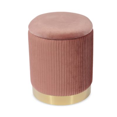 Zoe Round Storage Ottoman