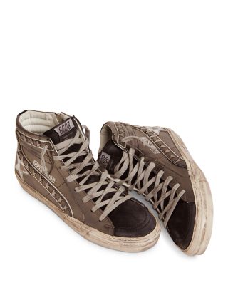 Women's Lace-Up Slide Laminated Star Sneakers