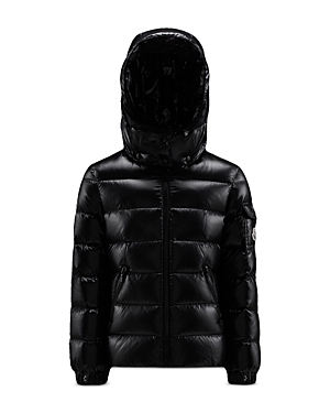 Shop Moncler Unisex Bady Hooded Down Jacket - Big Kid In Black