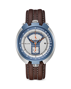 Shop Bulova Archive Limited Edition Chronograph, 43mm In White/brown