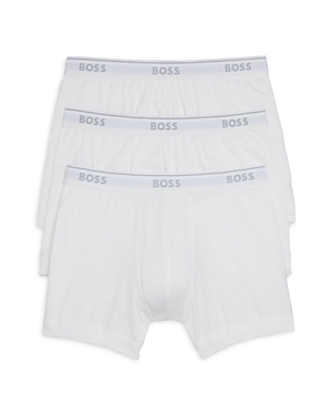 Hugo Boss Classic Cotton Boxer Briefs, Pack Of 3 In White
