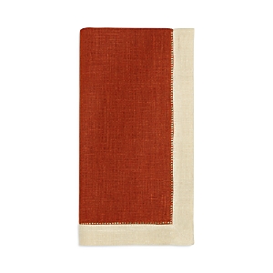 Sferra Roma Colorblock Dinner Napkins, Set Of 4 In Stone/paprika