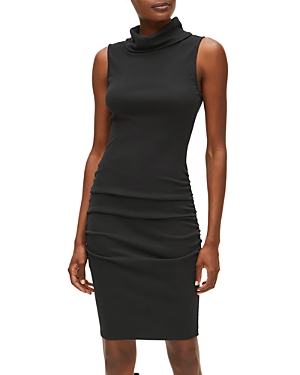Michael Stars Macy Sleeveless Stretch Cotton Blend Body-con Dress In Black