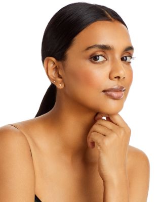 14K Yellow Gold Itty Bitty Symbols Angel Wing Stud Earrings