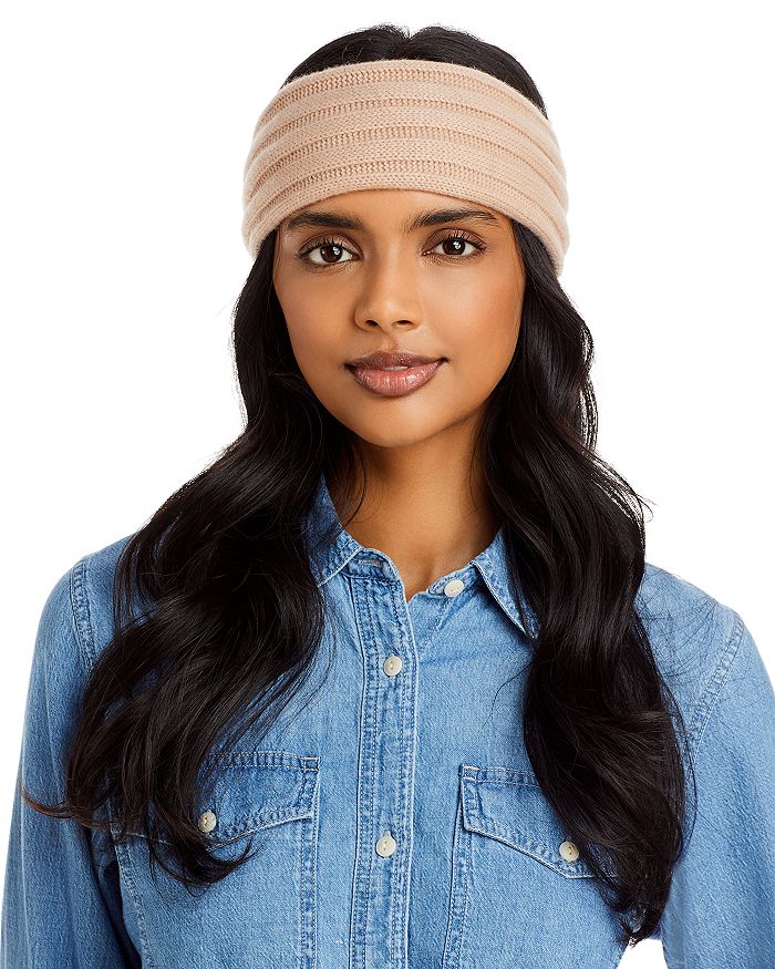 C by Bloomingdale's Cashmere - Ribbed Cashmere Headband - 100% Exclusive