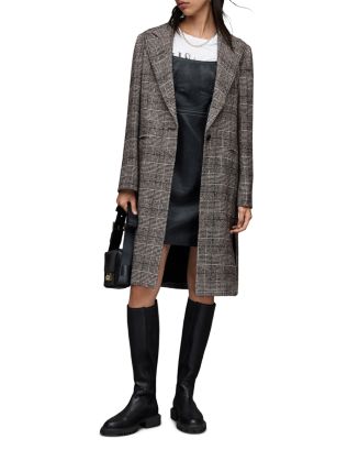 ALLSAINTS Dustie Check Duster Coat | Bloomingdale's