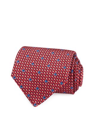 Salvatore Ferragamo Woven Gancini Silk Classic Necktie