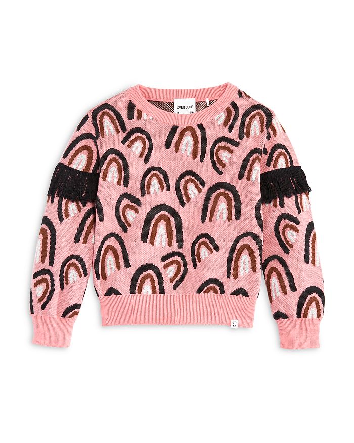 Rainbow fringe sweater on sale
