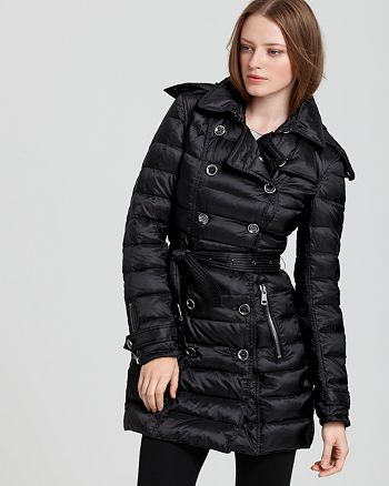 Burberry Quilted Double Breasted Down Jacket | Bloomingdale's