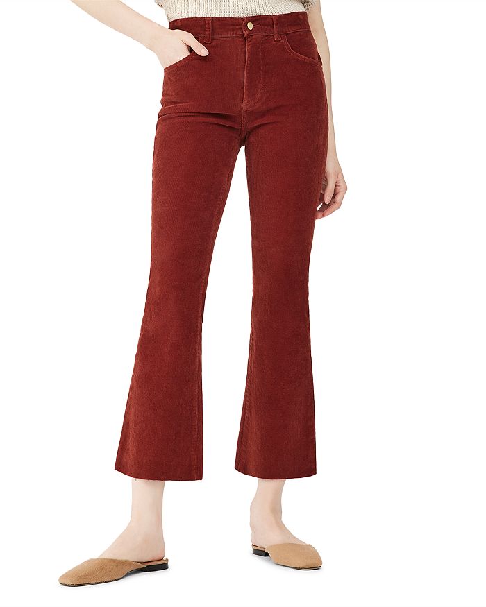 Bloomingdales Women Clothing Jeans Bootcut Jeans 1961 Bridget High Rise Ankle Bootcut Corduroy Jeans in Paprika 