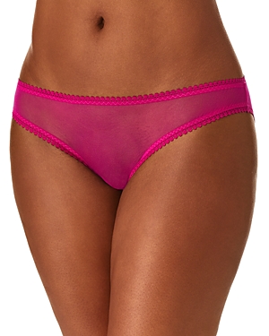 On Gossamer Mesh Hip Bikini In Deep Magenta