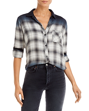 Rails Hunter Button Down Plaid Shirt In Smoked Dip