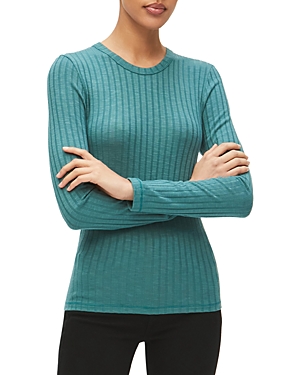 Michael Stars Ama Ribbed Top In Bright Teal
