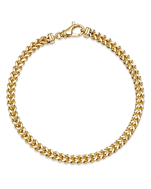 Bloomingdale's Men's Square Franco Link Chain Bracelet In 14k Yellow Gold - 100% Exclusive