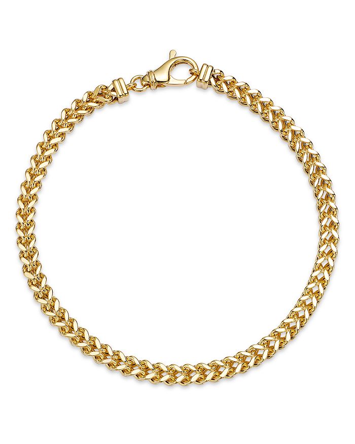 Bloomingdale's - Men's Square Franco Link Chain Bracelet in 14K Yellow Gold - 100% Exclusive