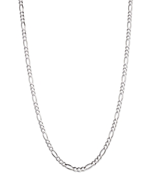 Photos - Pendant / Choker Necklace Bloomingdale's Men's Figaro Link Chain Necklace in 14K White Gold, 24 - 10