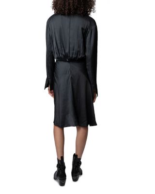 Rozo Twist Front Satin Dress