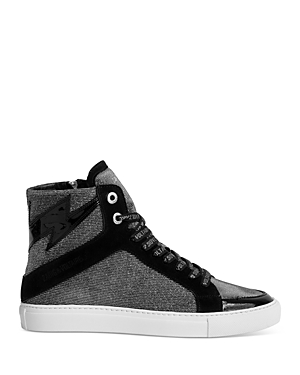 ZADIG & VOLTAIRE WOMEN'S ZV1747 FLASH GLITTER HIGH TOP SNEAKERS