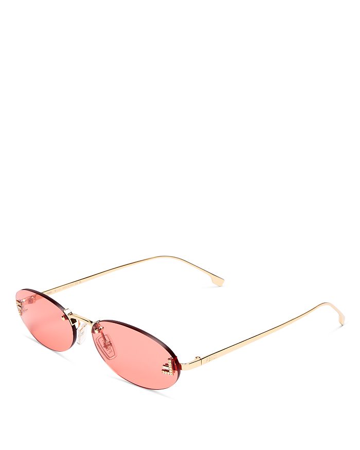 Fendi Rimless Round Sunglasses, 54mm