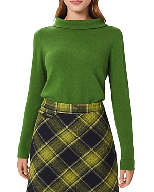 Hobbs London Audrey Funnel Neck Sweater In Emerald Green