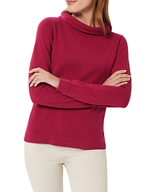 Hobbs London Audrey Funnel Neck Sweater In Rich Berry