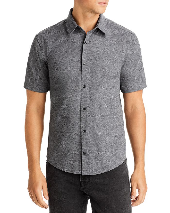 HUGO Ermino Slim Fit Short Sleeve Shirt | Bloomingdale's