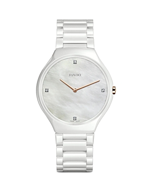 Rado True Thinline Watch, 39mm In White