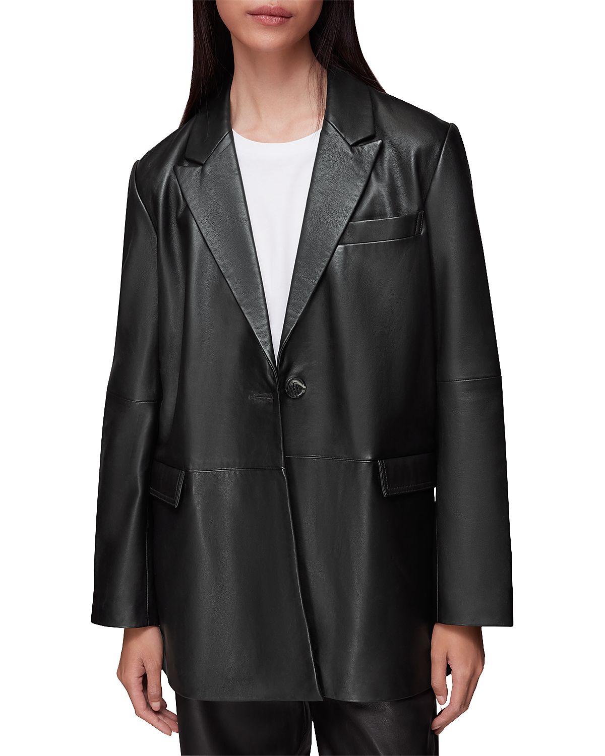 Whistles Stina Leather Blazer