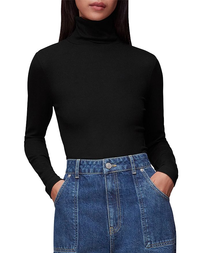 Whistles Essential Ribbed Turtleneck Bloomingdale's