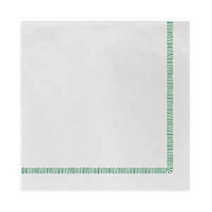 Vietri Papersoft Fringe Disposable Dinner Napkins, Pack Of 20 In Green