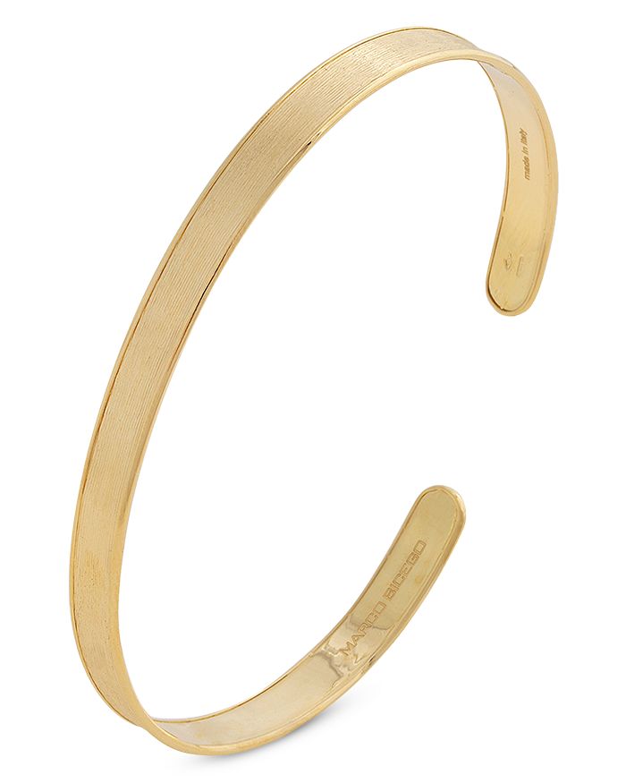 Marco Bicego 18K Yellow Gold Uomo Men's Small Hand Engraved Cuff