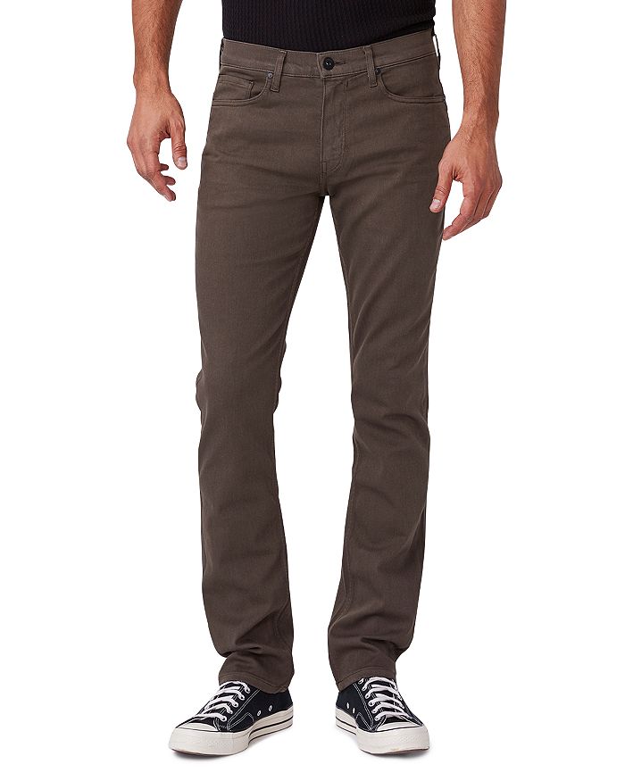 PAIGE Federal Straight Slim Fit Jeans in River Moss | Bloomingdale's