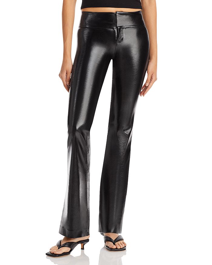 Alice and Olivia Faux Leather Bootcut Pants | Bloomingdale's