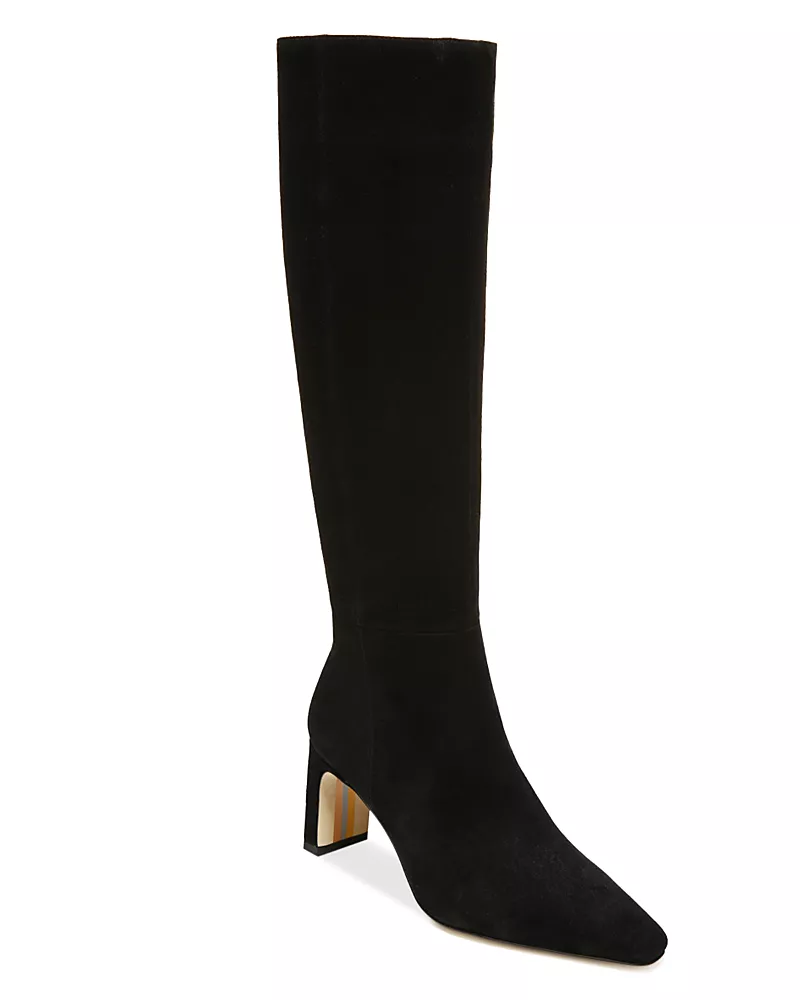 Sam Edelman Women's Sylvia Wide Calf Pointed Toe High Heel Boots