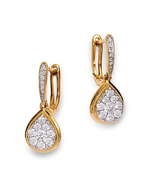 Bloomingdale's Diamond Cluster Drop Earrings In 14k Yellow Gold, 0.75 Ct. T.w. - 100% Exclusive