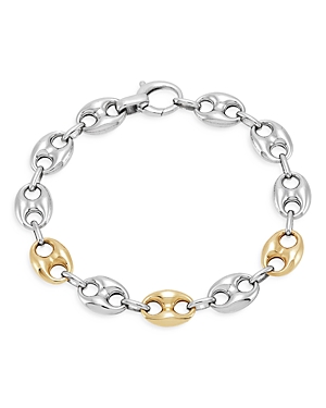 Alberto Amati 14k Yellow Gold & Sterling Silver Mariner Link Chain Bracelet In Silver/gold