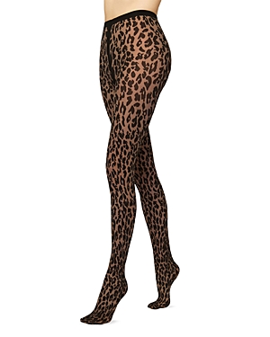 Wolford Matte Leopard Print Tights